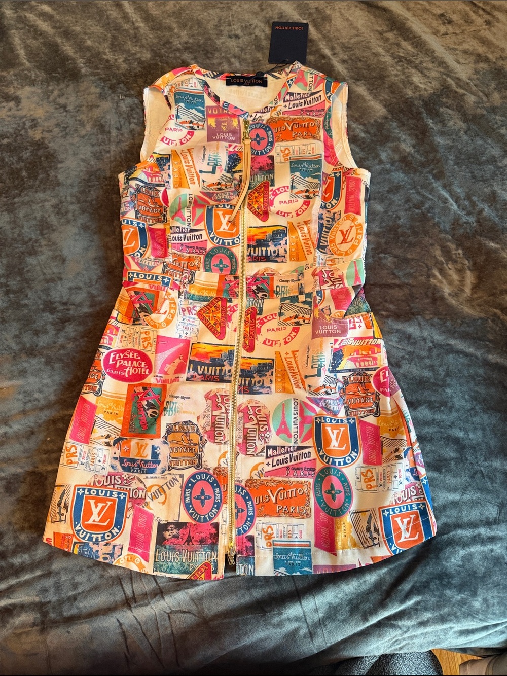 Multicolor Logo Patchwork Dress - Picture 1 of 5